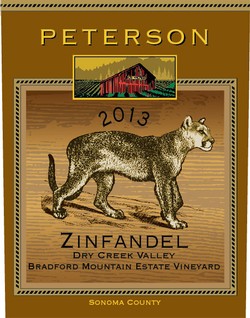 Peterson Winery Dry Creek Valley Bradford Mountain Estate Vineyard Zinfandel